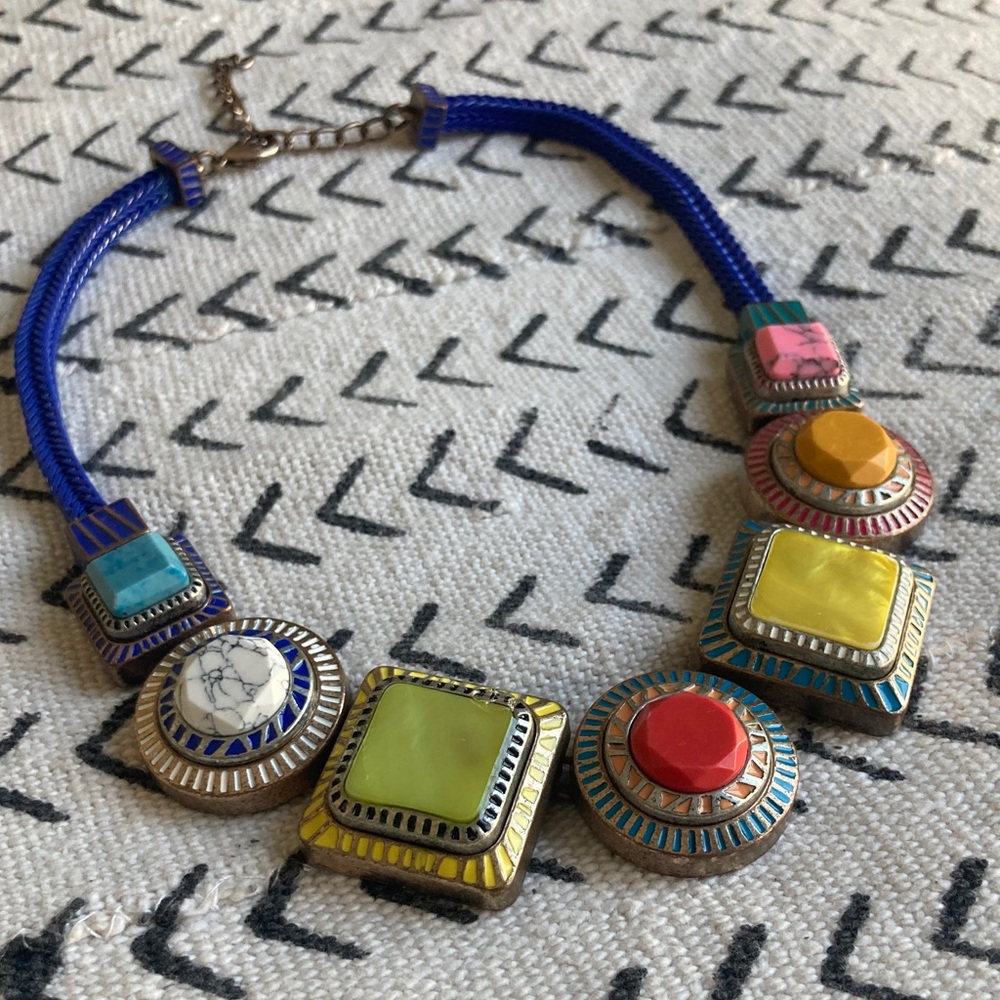 Colorful Geometric Necklace